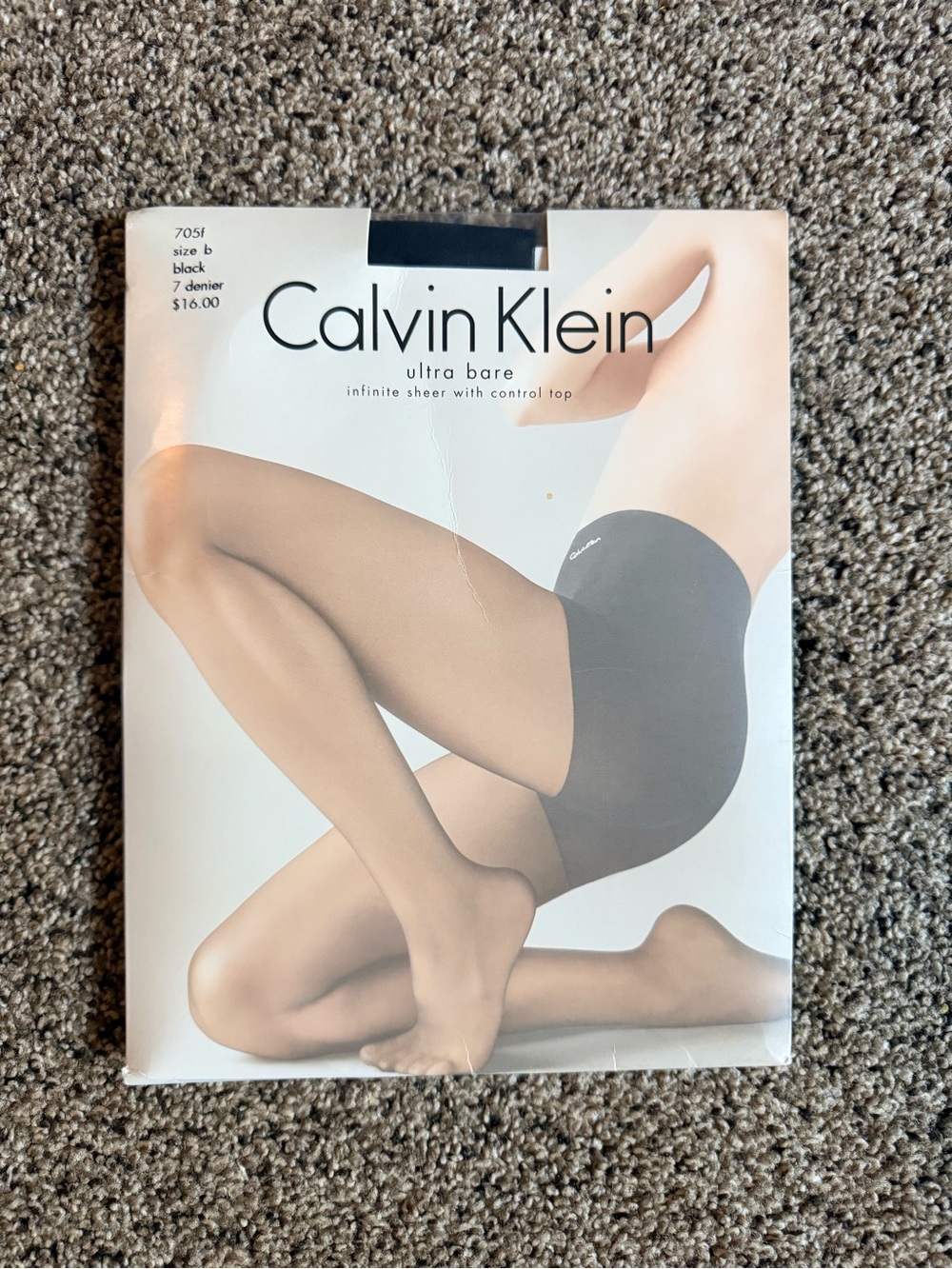 Calvin Klein Ultra Bare Sheer Control Top Pantyhose - Black